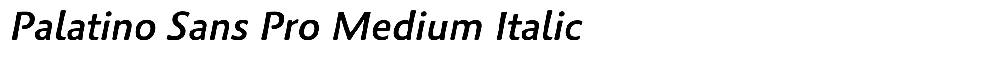 Palatino Sans Pro Medium Italic image